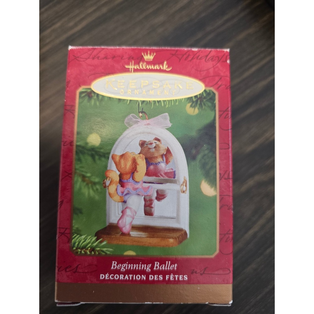 Hallmark Keepsake Ornament Beginning Ballet Cat Ballerina 2001‎ Nina Aube Dated